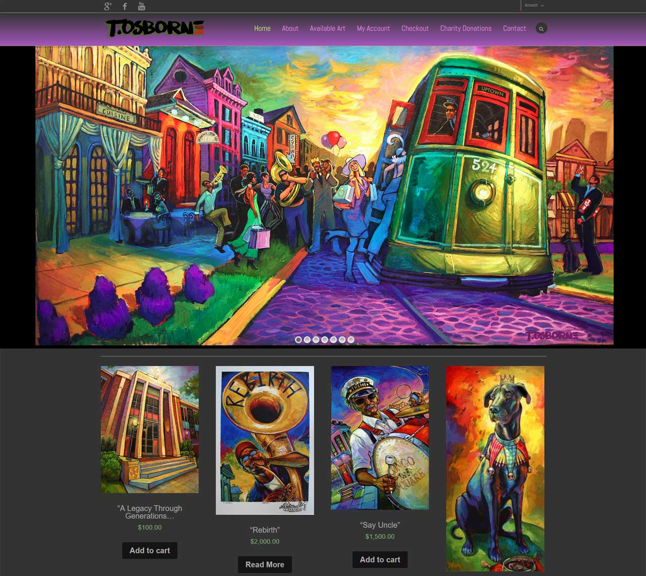 T. Osborne Shopping Cart E-Commerce Website Design